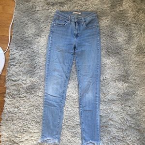 High rise skinny jeans